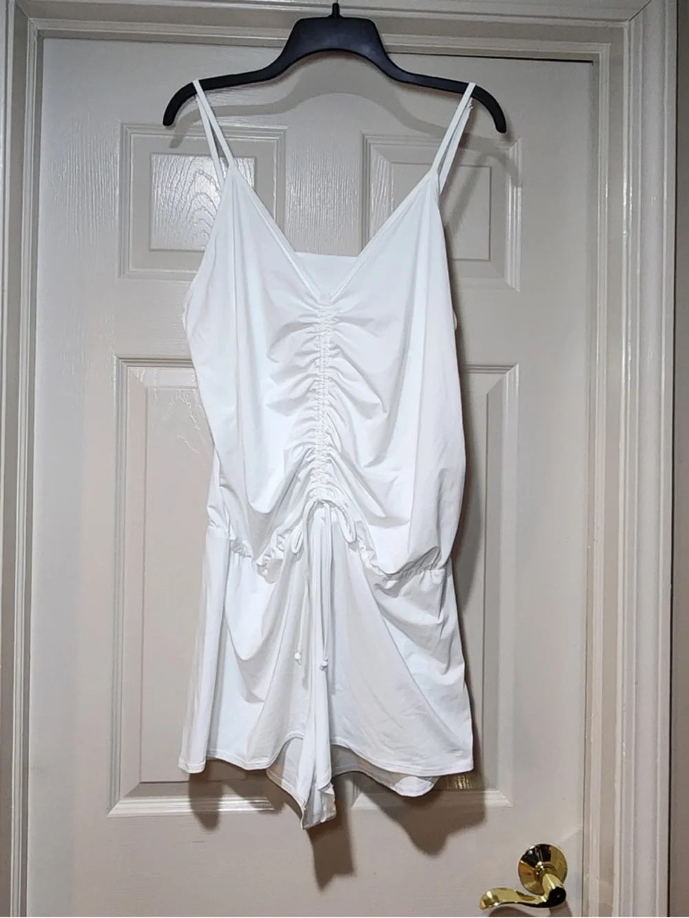 NWT Salt +‎ Cove White Shorts Romper with Ruching Beach Cover Up Summer Vacation